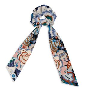 chouchou foulard 1 liberty gatsby garden bleu