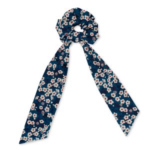 chouchou foulard liberty mitsi bleu