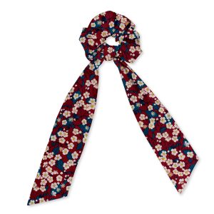 chouchou foulard liberty mitsi bordeaux