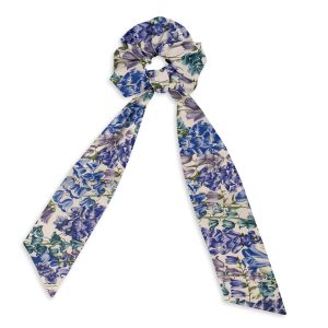 chouchou foulard 2 liberty birkbeck bleu