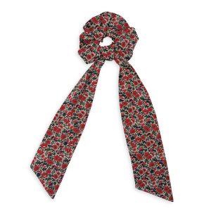 chouchou foulard liberty rosalind-rouge