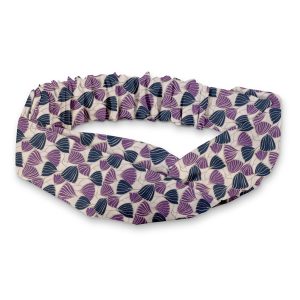 headband large liberty decowings mauve bleu marine