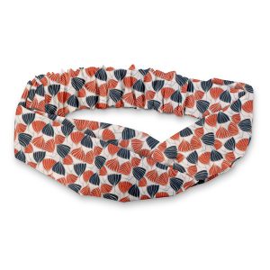 headband large liberty deco wings orange bleu marine